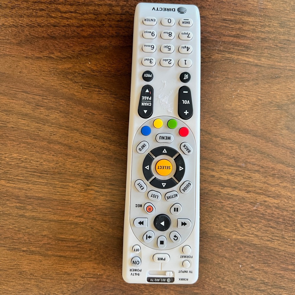 DIRECTV RC66RX‎ Universal Remote Control White RF IR Multi-Device Satellite TV